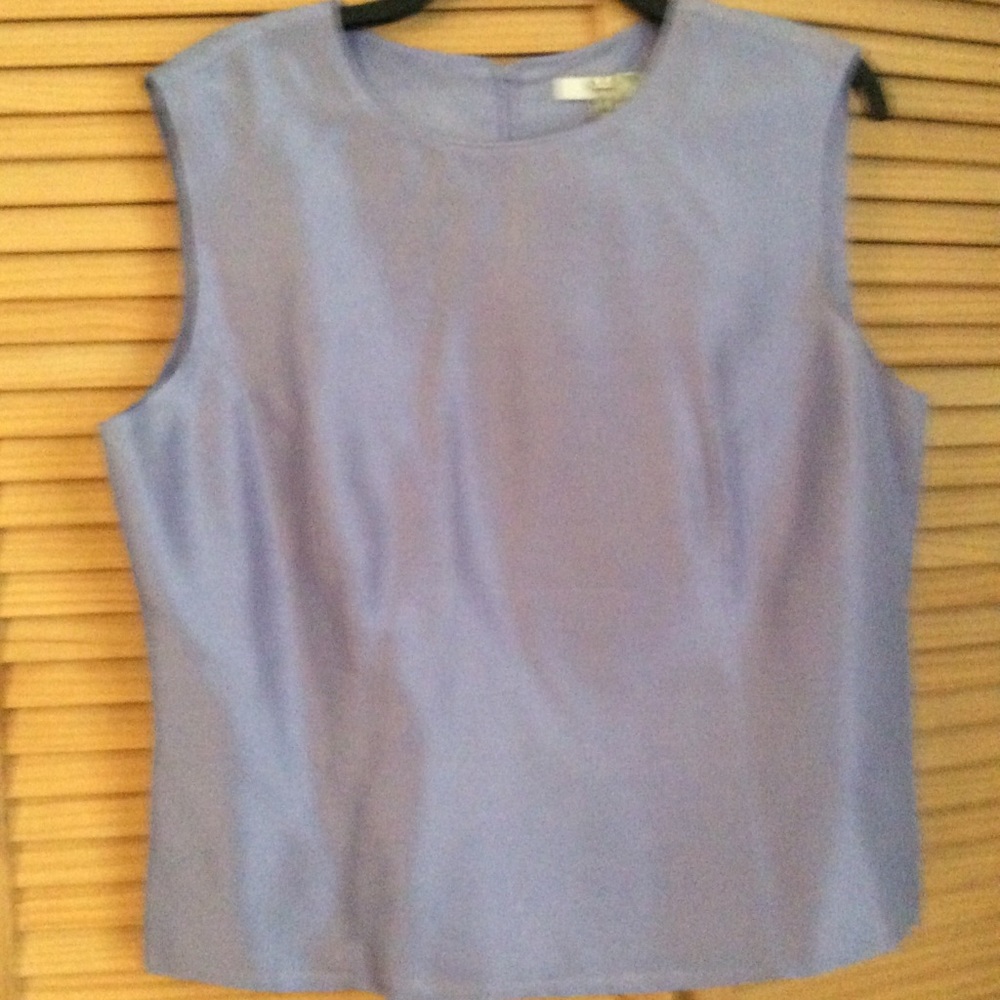 Nygard lavender silk shell.